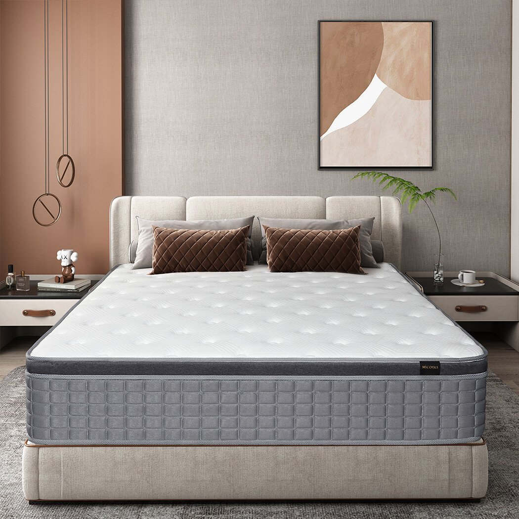 12″/14″ Twin Full Queen King Size Mattress Hybrid Foam Pocket Coils Bed In a Box