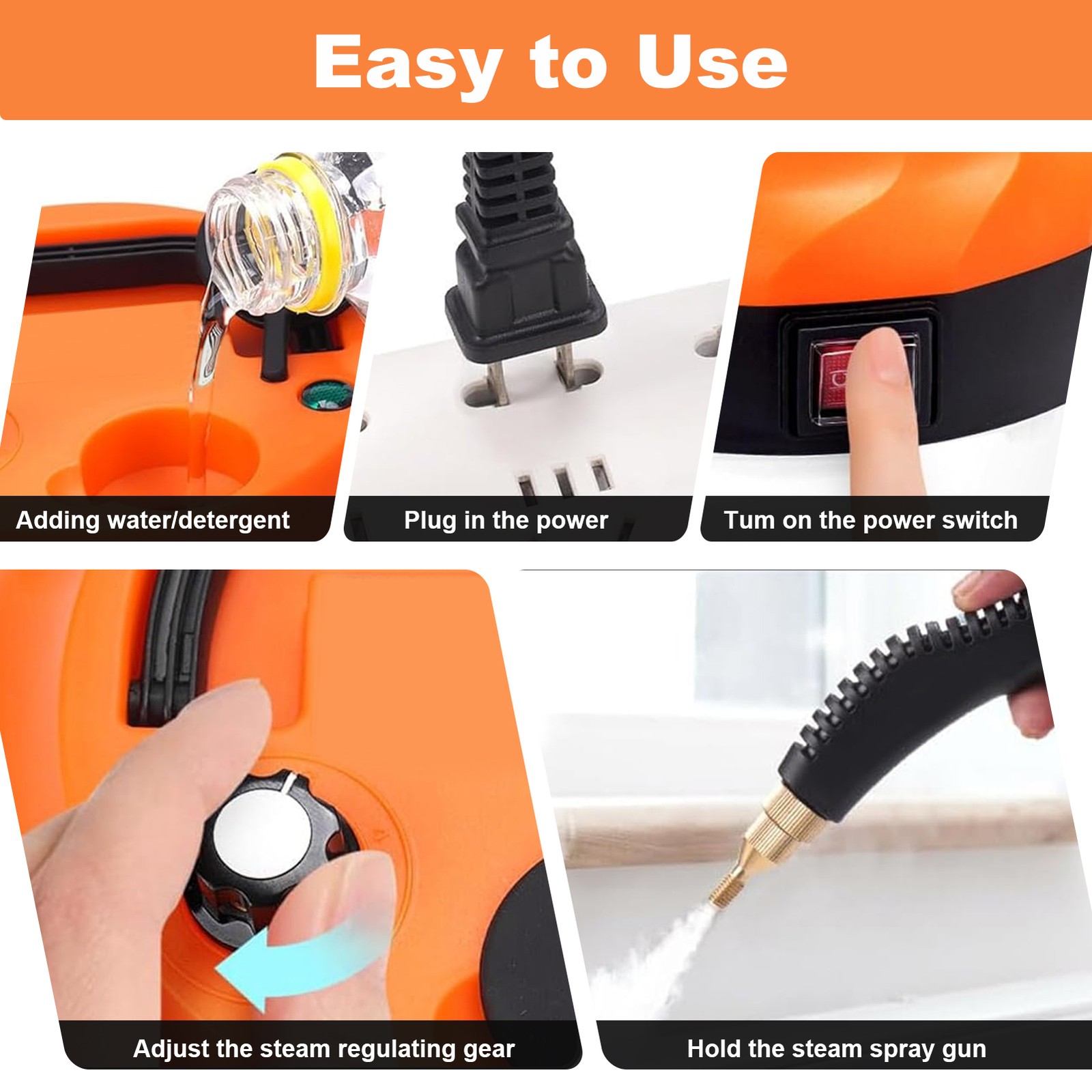3800W Heavy-Duty High-Pressure Steam Cleaner Machine for Household&Car Cleaning