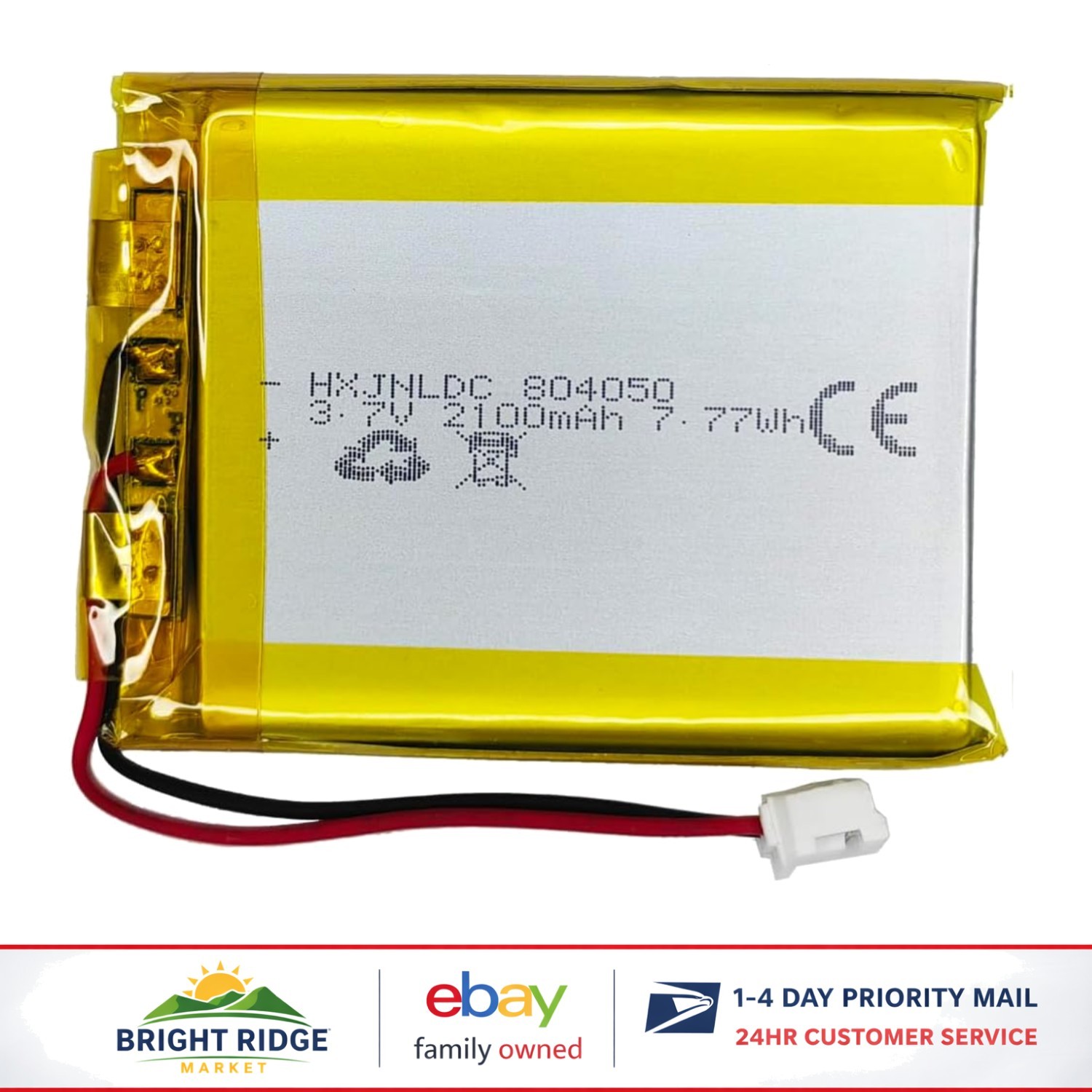 Lightweight 3.7V 2100mAh Rechargeable Battery for Digital and Radio Devices
