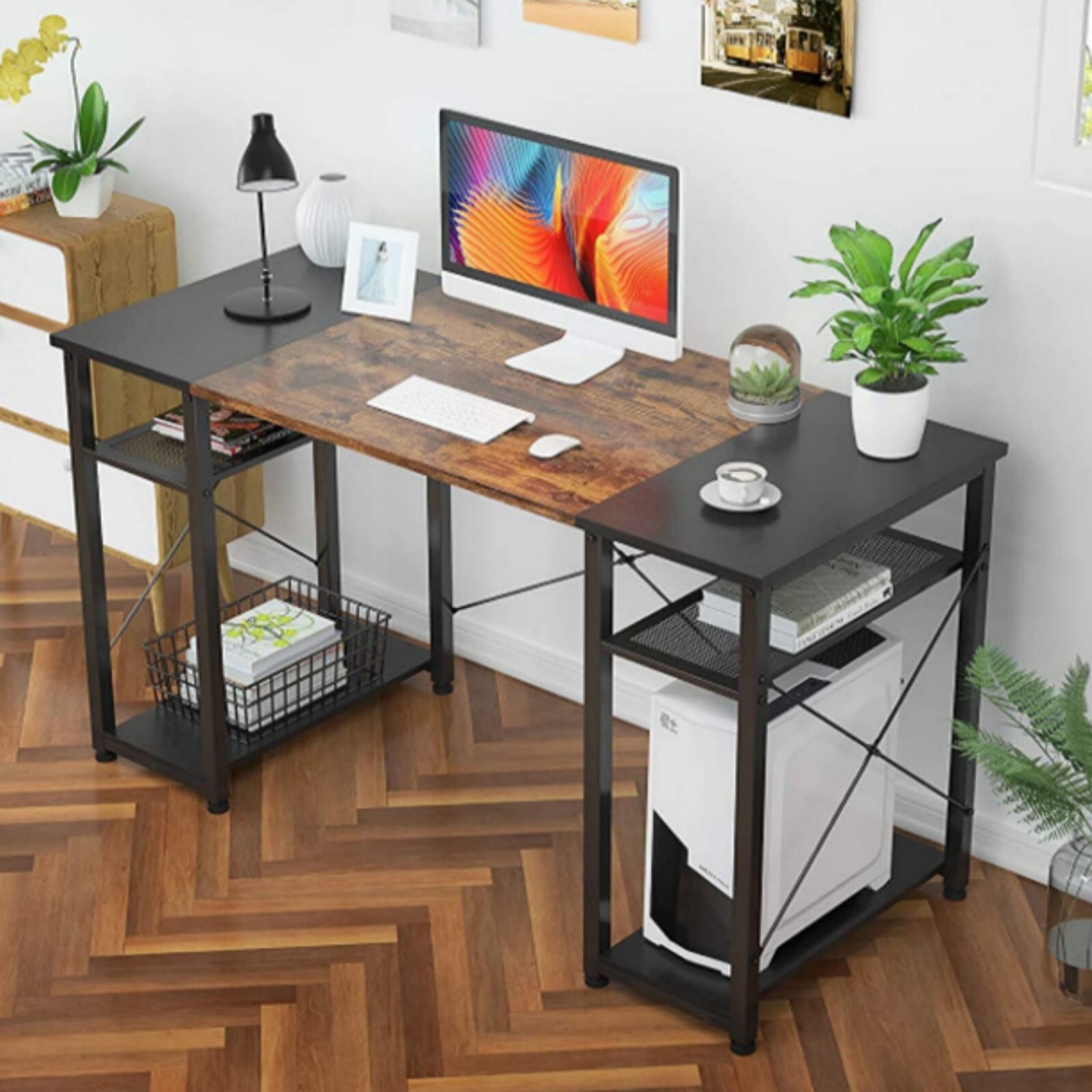 VILOBOS 47″ Computer Desk Home Office Table PC Laptop Study Writing Workstation