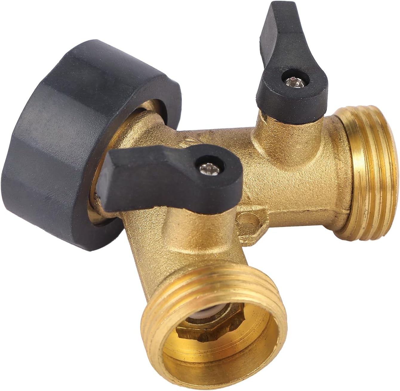 Hose Splitter, Garden Hose Splitter Heavy Duty 2 Way, Solid Brass Water Hose Y S