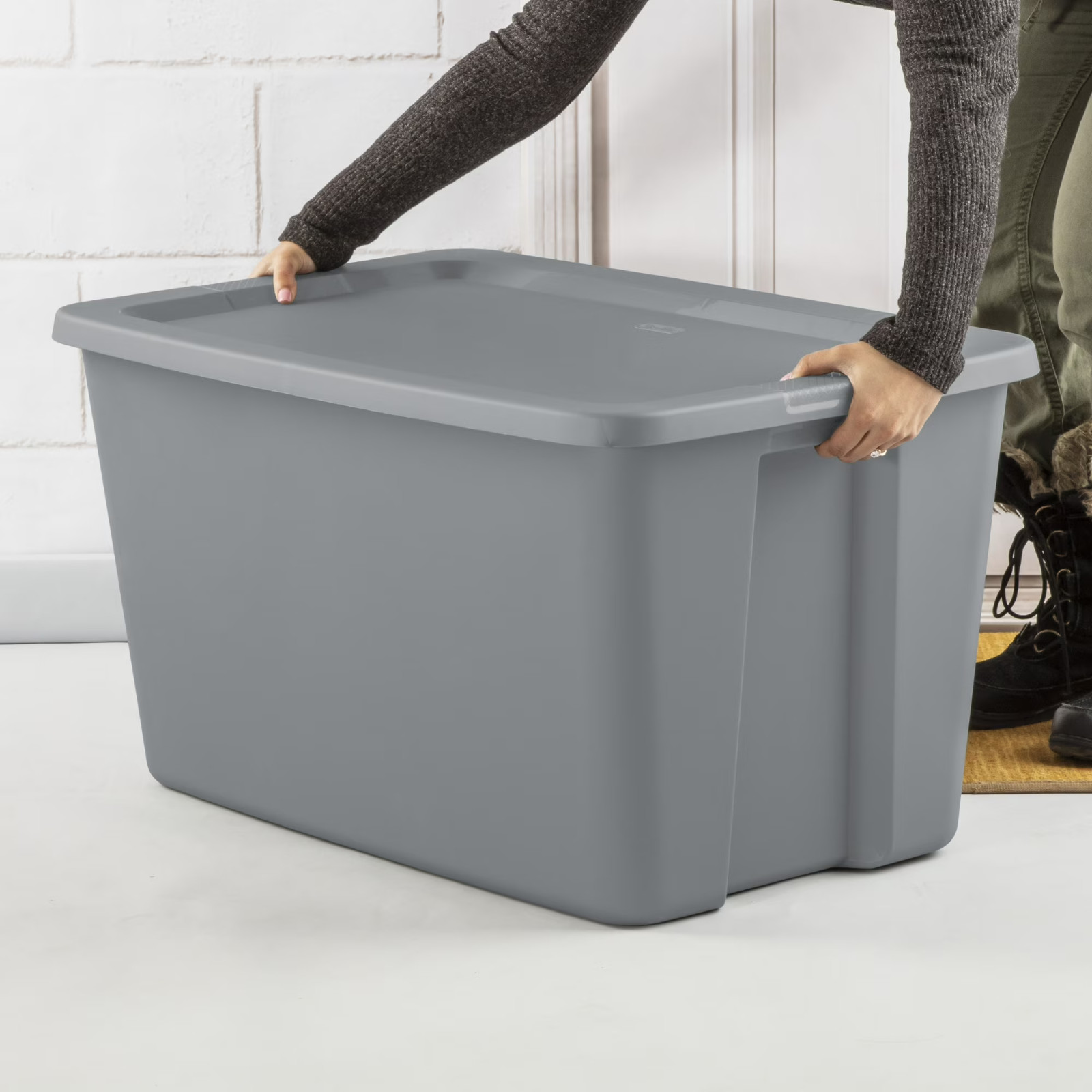 2x Extra Large Storage Bin, 30 Gallon Plastic Storage Container with Snap-On Lid