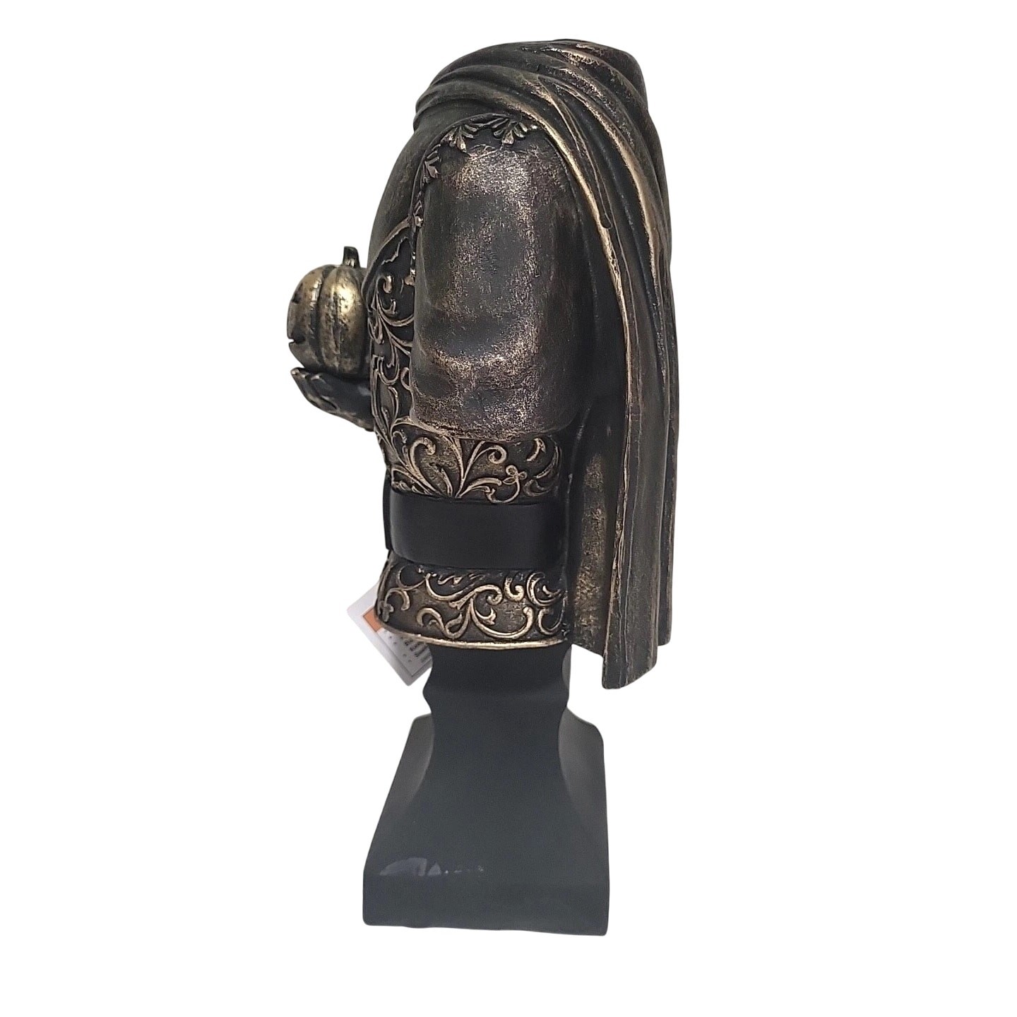 Halloween 14in LED Bronze Headless Knight Bust Light Up Spooky Night Decor New