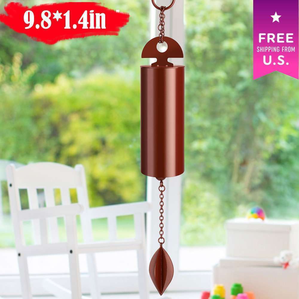 9.8in Deep Resonance Serenity Metal Bell Heroic Wind Chimes Outdoor Home Decor