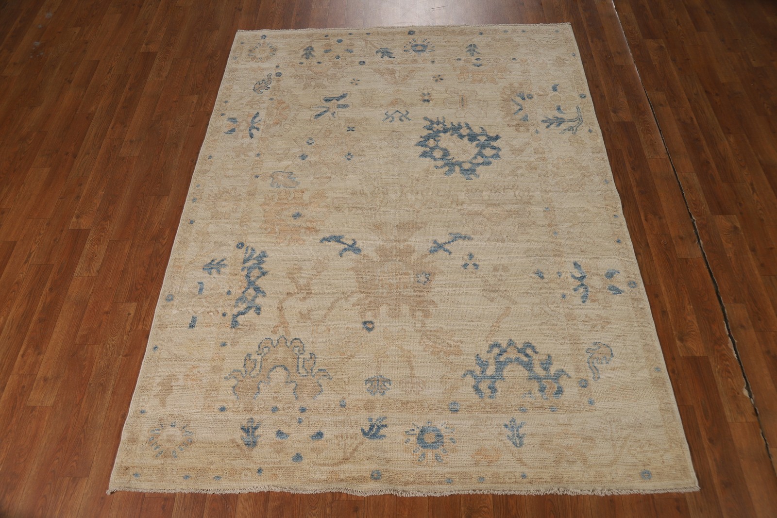 Oushak Turkish Rug 5×7 Vegetable Dye Handmade Wool Oriental Carpet for Any Room