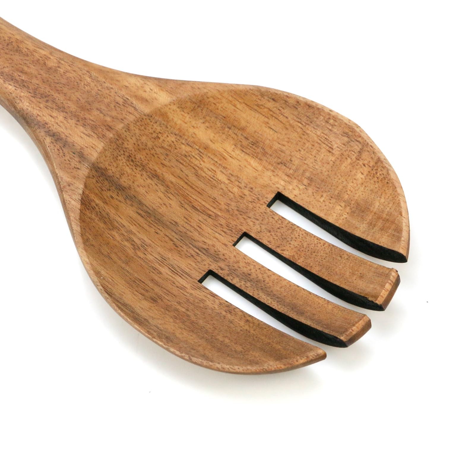 2 PCS 7.48 Inch Acacia Salad Forks Wooden Server Claws Serving Mixing Tool