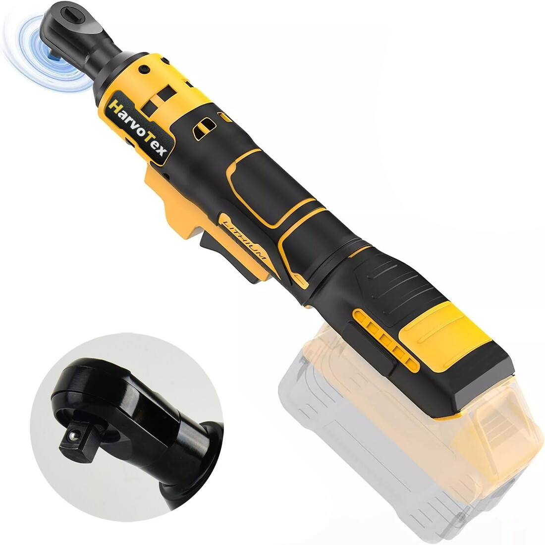 Brushless Cordless Electric Ratchet Wrench 3/8″ for Dewalt 20V Li-Ion Battery