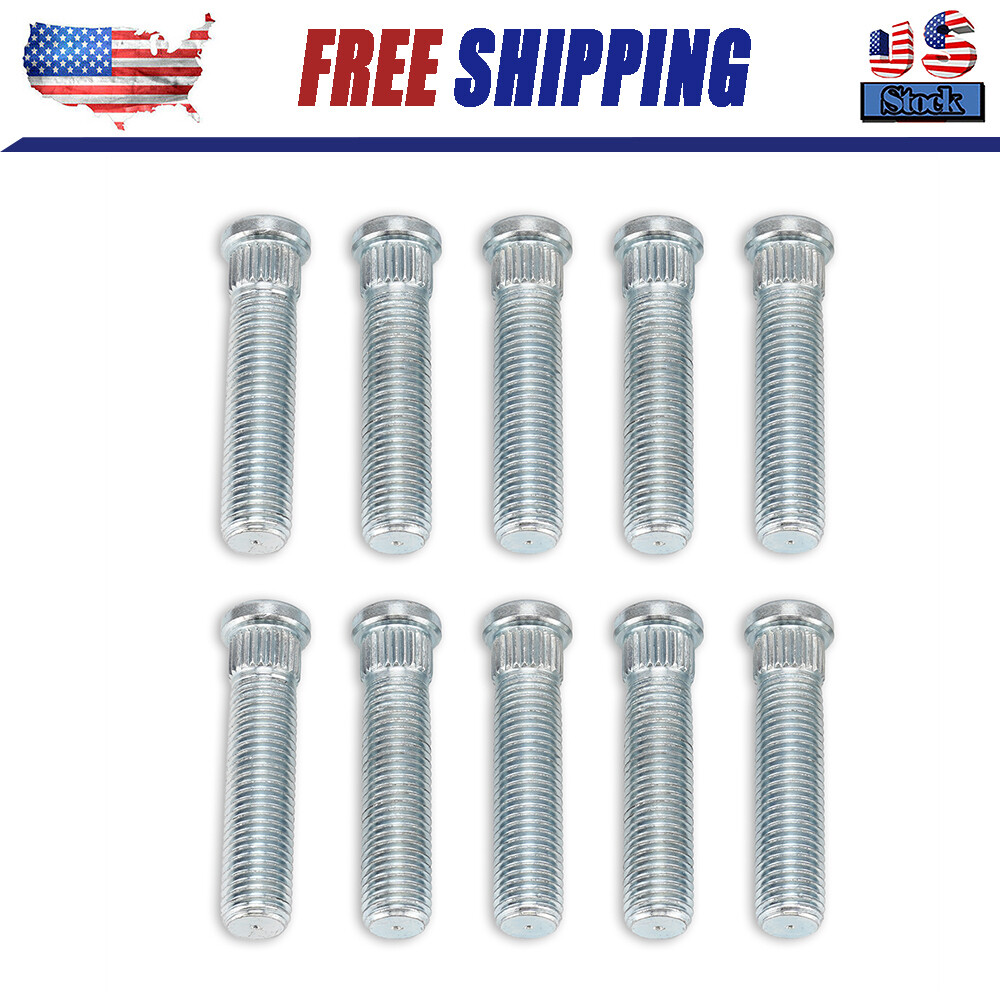 10PCS 1/2″ Longer than Stock Wheel Stud Lug Bolt Fits 1982-2004 Chevy S-10, S10
