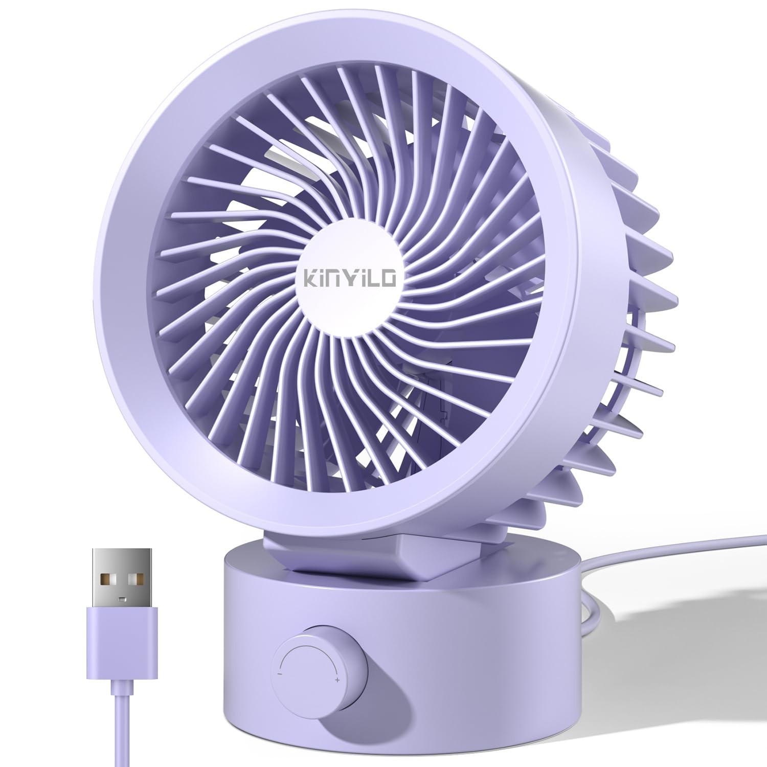 USB Desk Fan Small Quiet, Stepless Speed Mini Fans for Home Office Dorm Deskt…