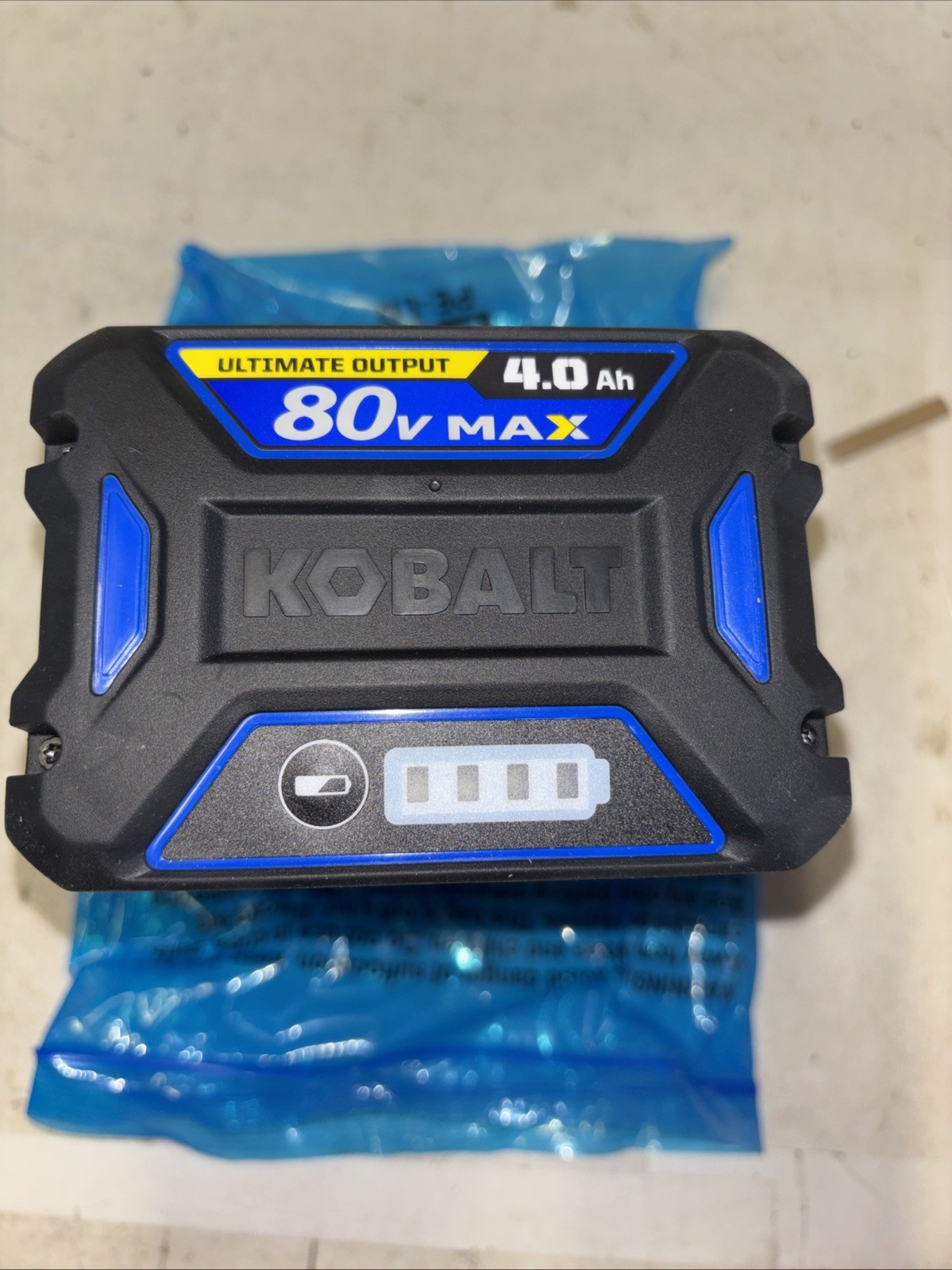 GENUINE KOBALT KB480-06 80V Max 4.0ah LITHIUM ION BATTERY NEW FROM KIT. A18 0009