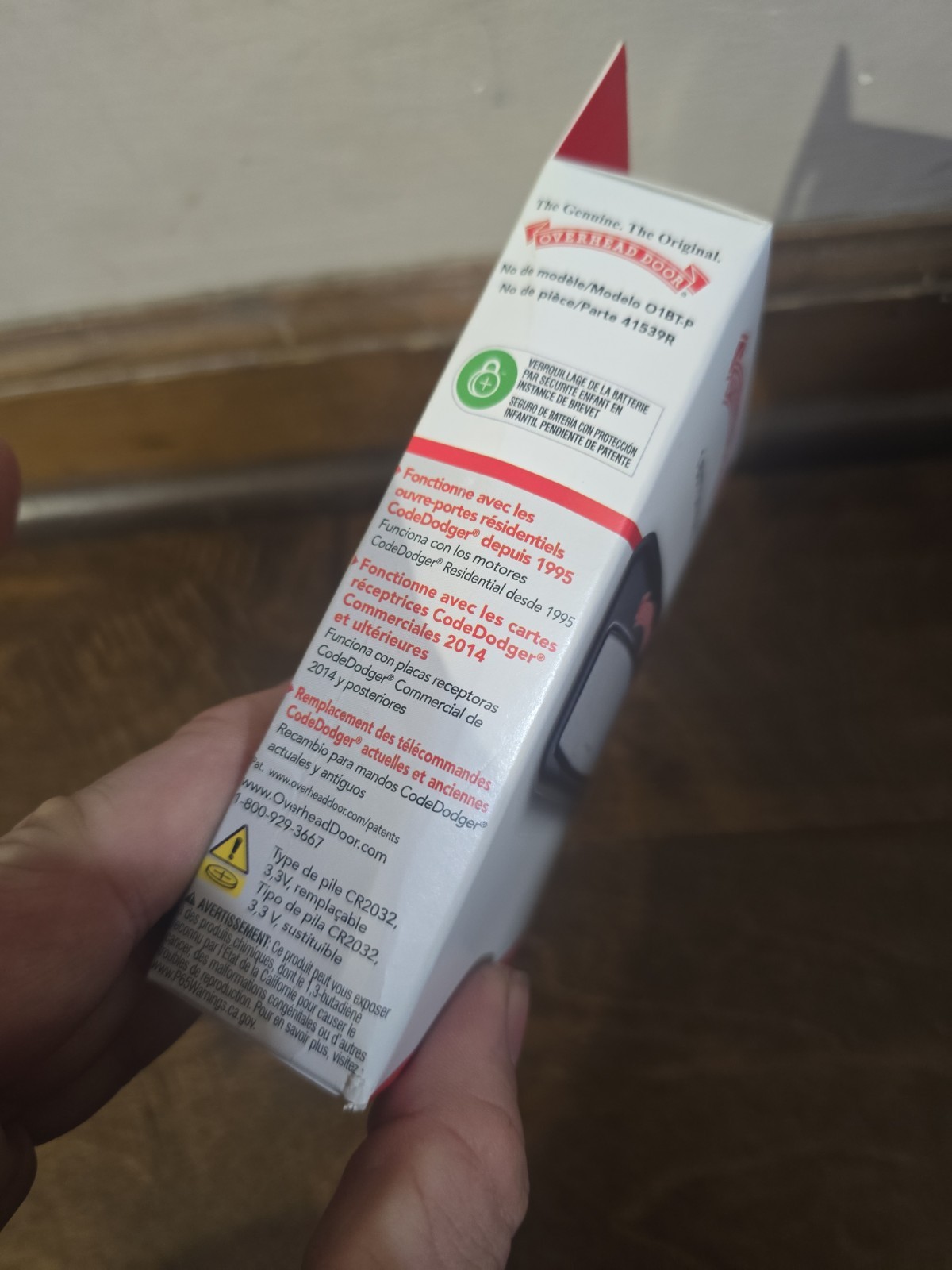 Genuine Overhead Door Remote Control – 1-Button O1BT-P 41539R