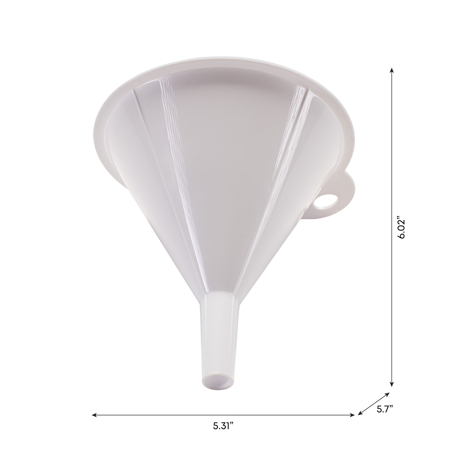 2-Piece Kitchen Funnel Set, White, Plastic
