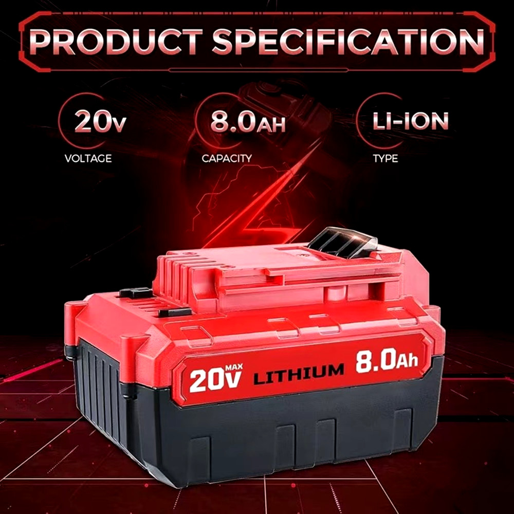 2PACK 20 Volt 8.0Ah Lithium-ion Battery for Porter Cable 20V MAX PCC685L PCC680L