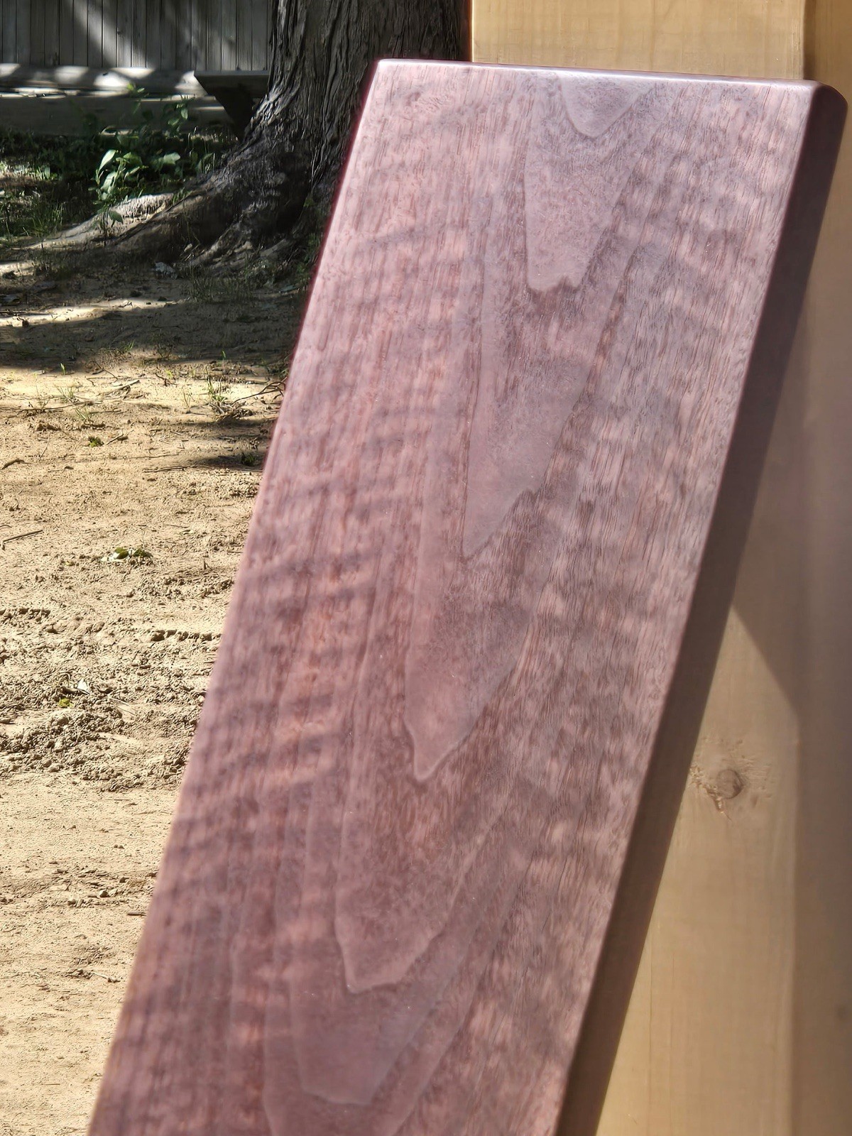 1 In. X 7In. X 42” Curly Highly Figured, Quilted Black Walnut S4S Hardwood Board