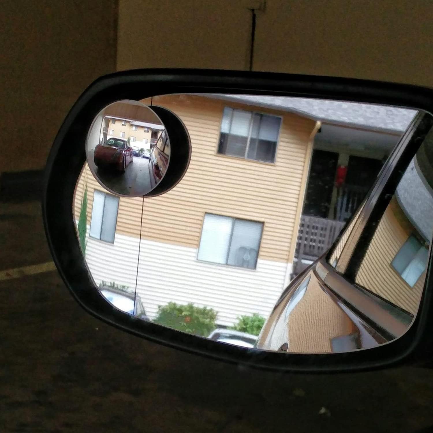 4Pcs Round Car Blind Spot Mirror HD Glass Wide Angle Stick-on Rear View Mirror