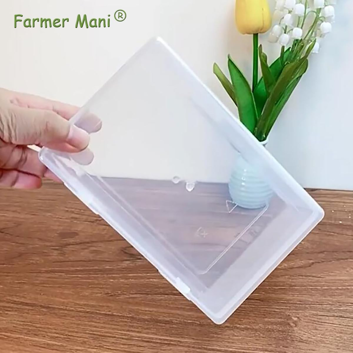 2 Pack Rectangle Small Storage Containers Box 6.5 X 4.17 X 2.28 Inch, Clear Plas