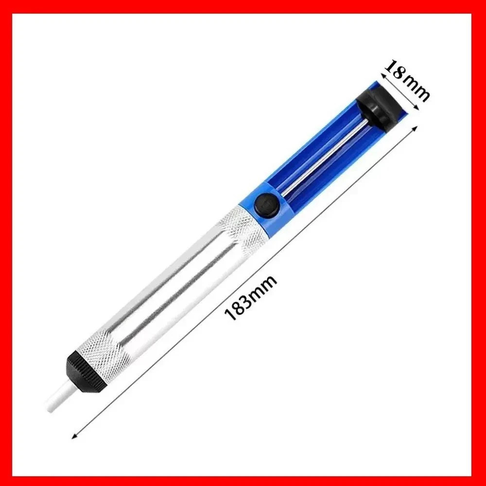Metal Desoldering Pump Sucker Solder Irons Removal Remover Tool Blue Silver