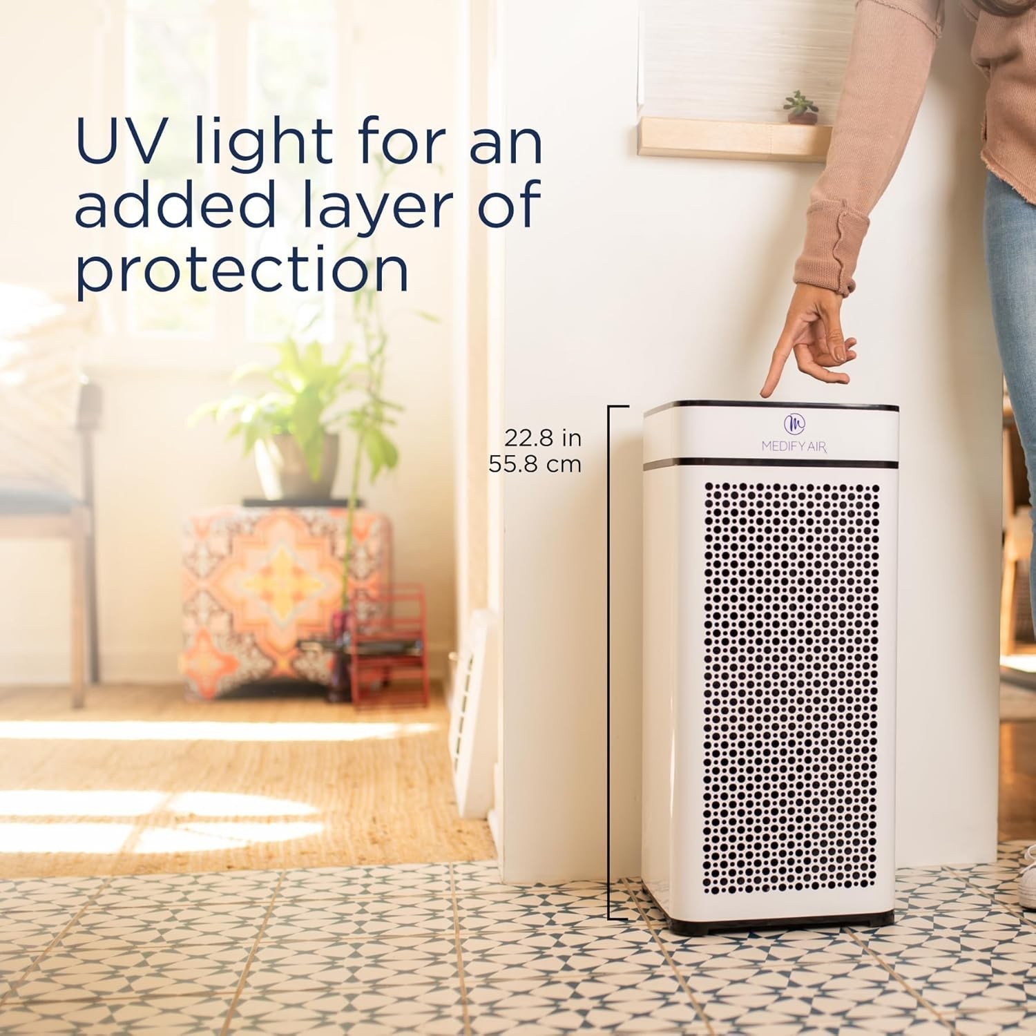 MA-40 UV Light Air Purifier with True HEPA H14 Filter 1,793 ft² Coverage 1h 2 Pk