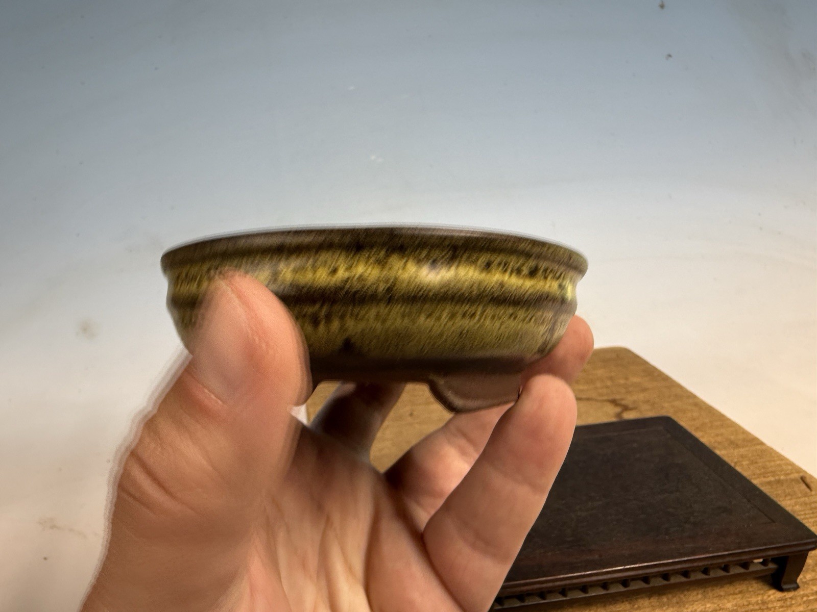 Japanese Unknown Maker Shohin Sized Bonsai Tree Pot 5 7/8”