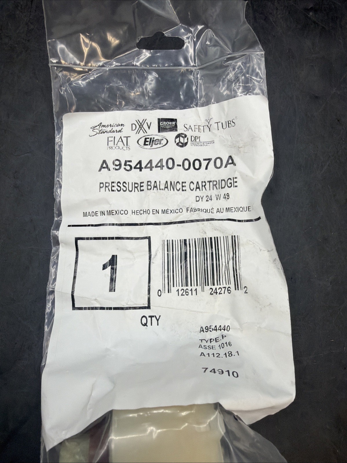 NEW Genuine OEM American Standard Pressure Balance Cartridge A954440-0070A