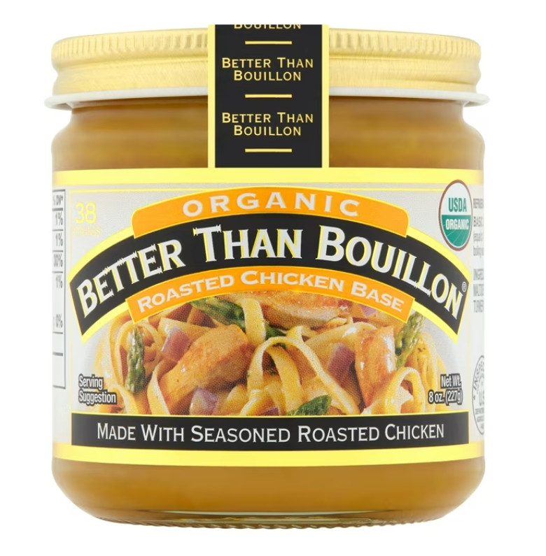 Better Than Bouillon Organic Roasted Chicken Base,Shelf-Stable,8 oz Jar (2 PACK)