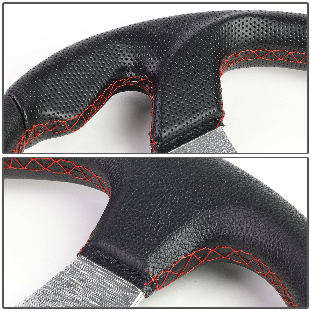 Dna Motoring 320Mm Racing Steering Wheel Horn Button 6-Bolt Aluminum Frame