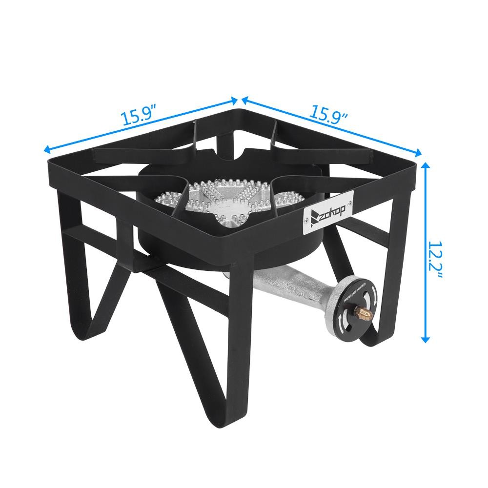 200,000 BTU Outdoor Gas Round Single Propane Stove Camp Burner Picnic Grill BBQ