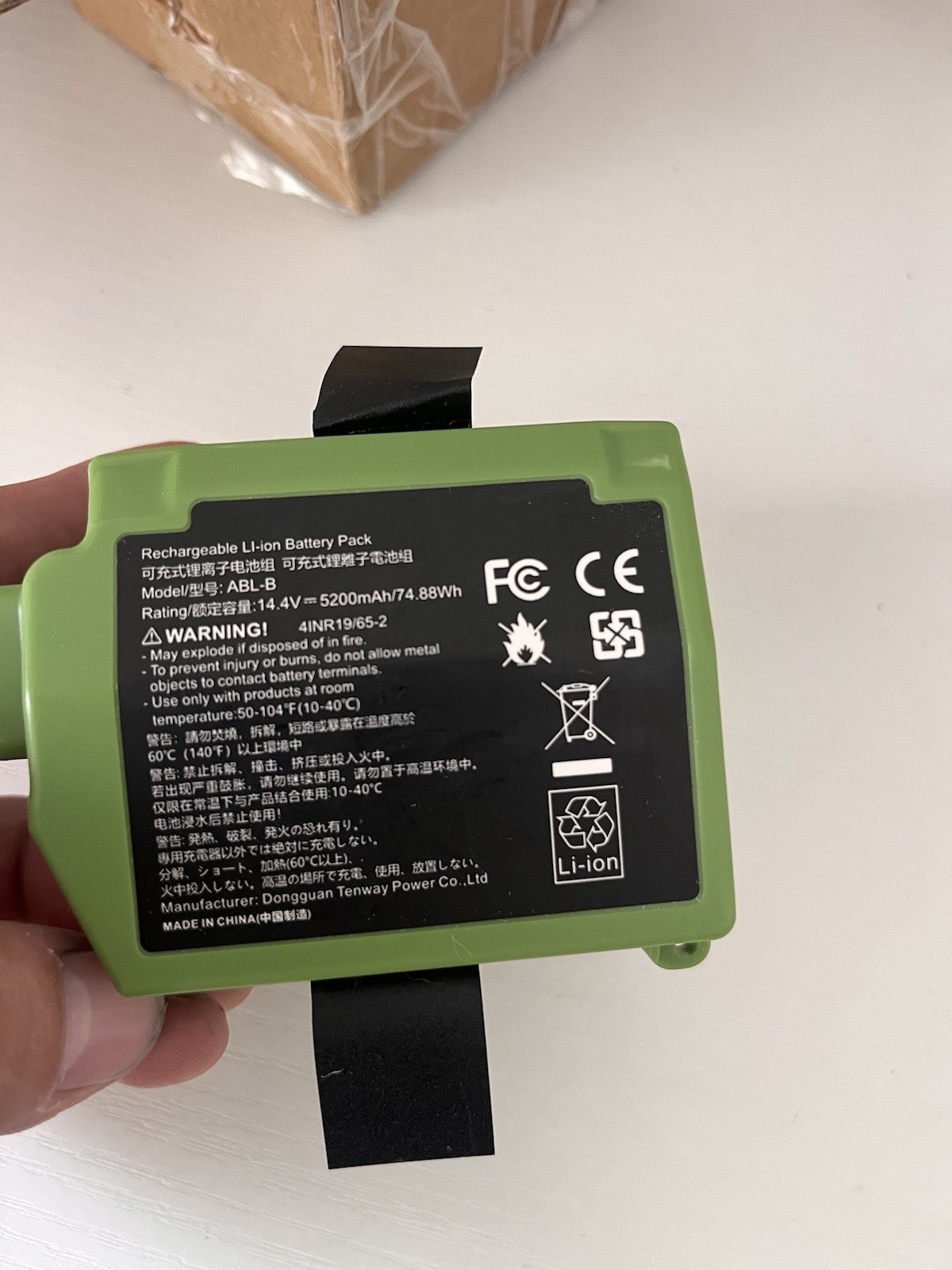 TREE.NB 5.2Ah spare battery for iRobot Roomba S9 9150 ABL-B, replacement