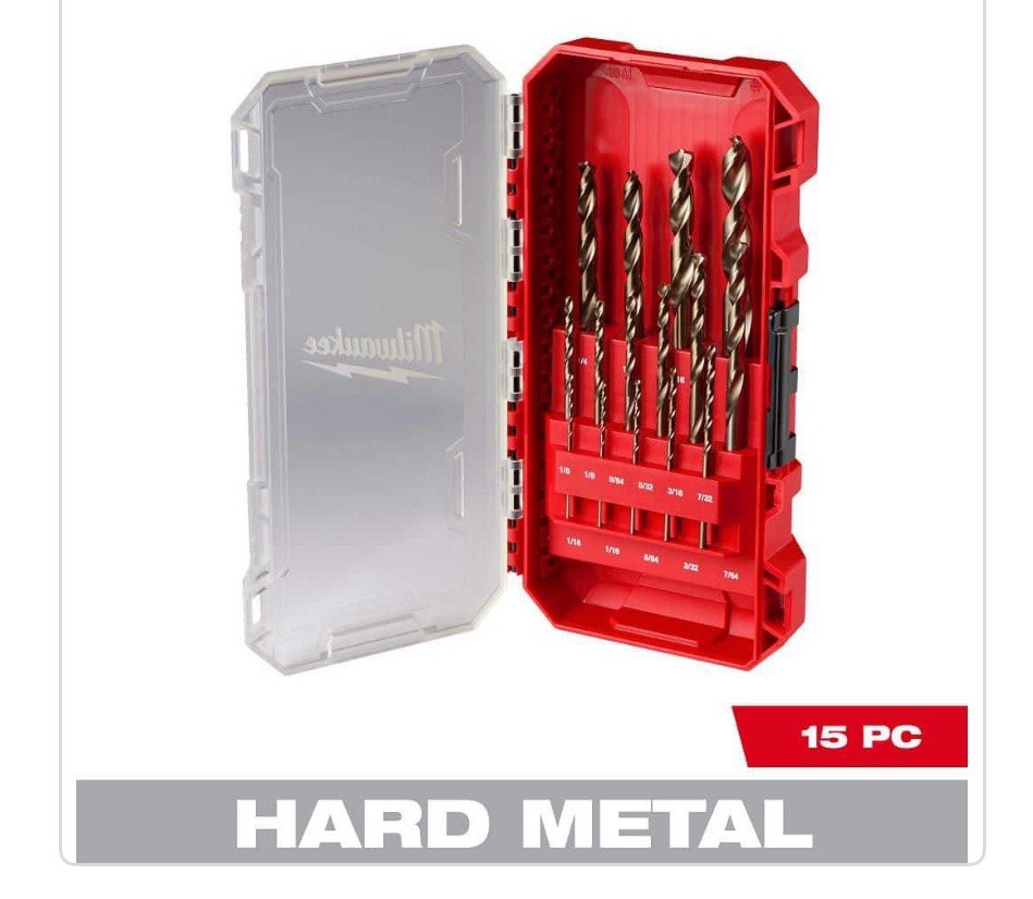Milwaukee 48-89-2370, COBALT Red Helix Drill Bit Set for Drill Drivers (15-Pc)