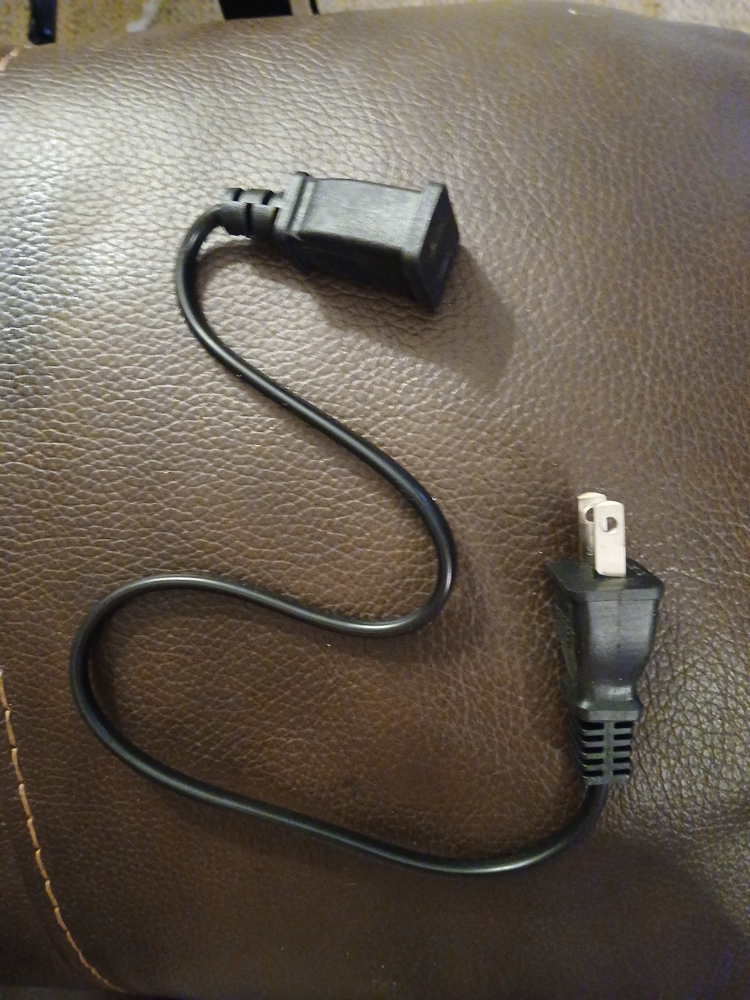Toptekits 1.6 Ft Power Extension Cord Cable 125v 10A 2 Prong Outlet Saver
