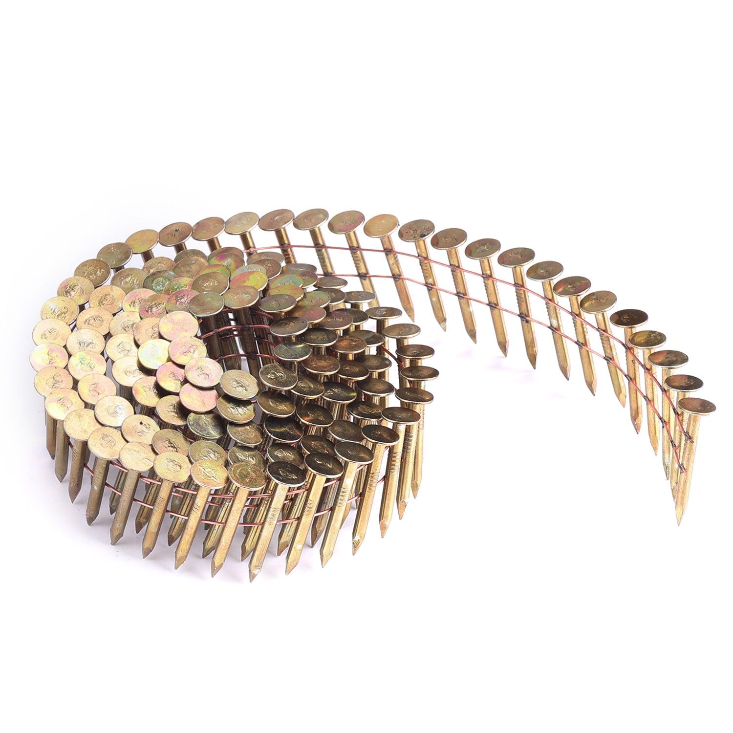 2,880 Counts meite 15 Degree Coil Roofing Nails 1″ to 1-3/4″ Length Round Head