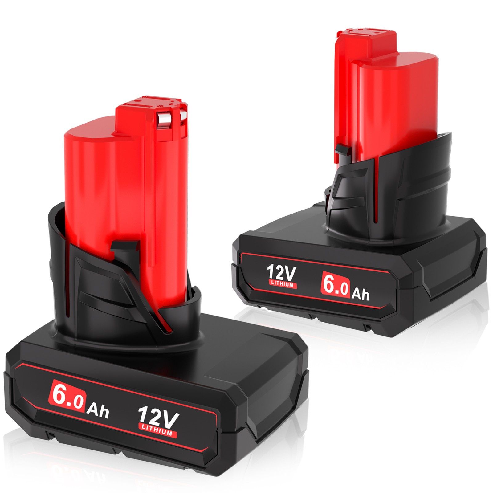 2Pack 6.0Ah Battery For Milwaukee for M12 LITHIUM Extended Capacity 48-11-2460