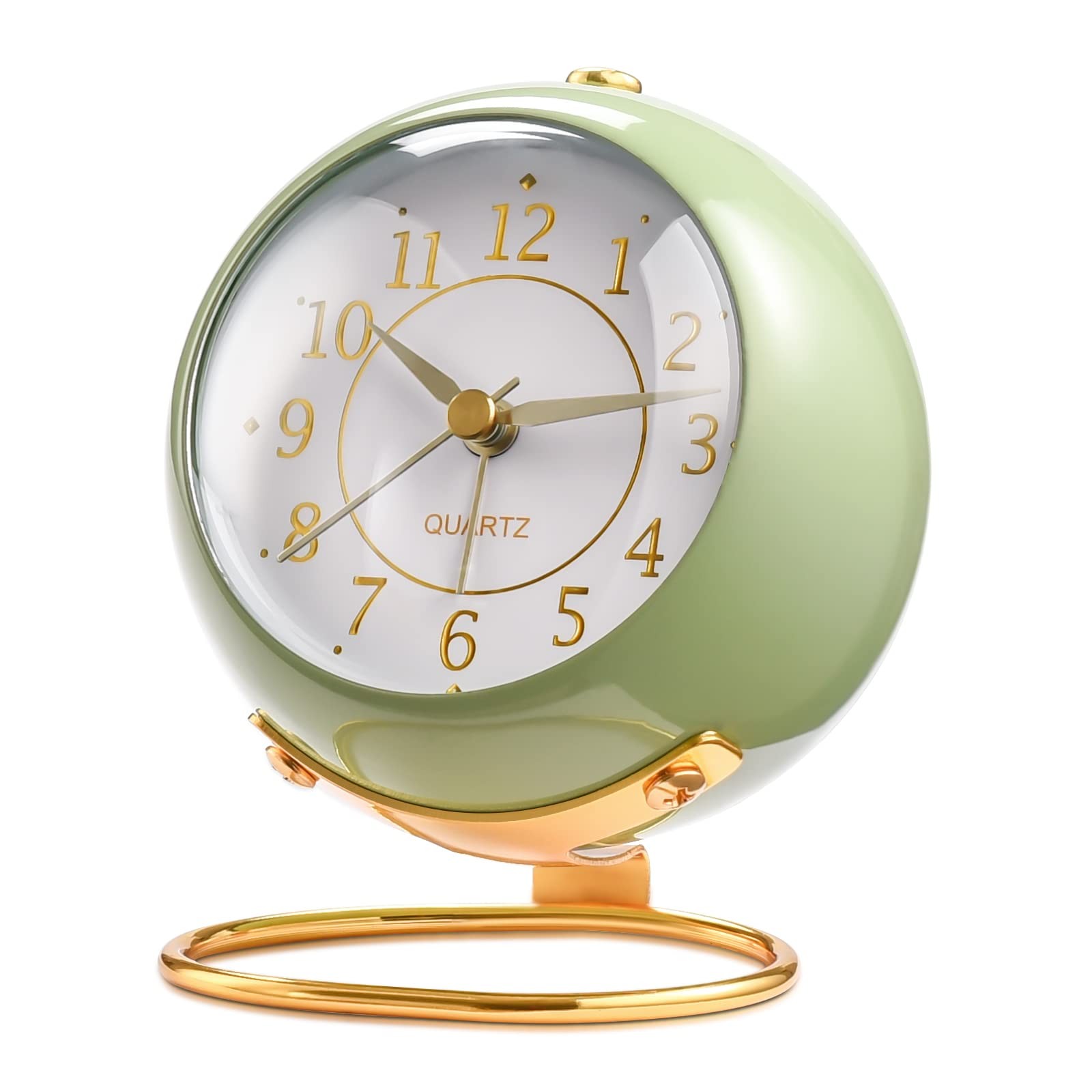 Analog Alarm Clocks,Retro Backlight Cute Simple Design Small Desk Clock with …