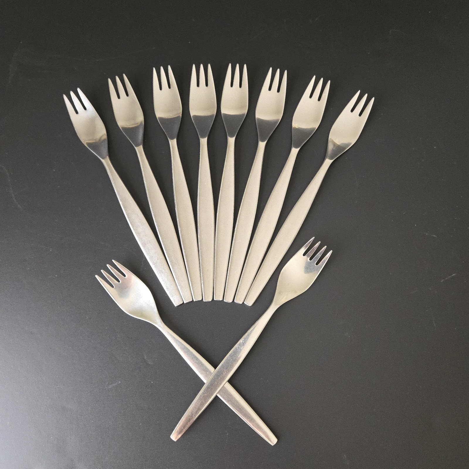 25 pc GENSE FOCUS Stainless Flatware Sweden Folke Arstrom MCM 50s Satin Lot