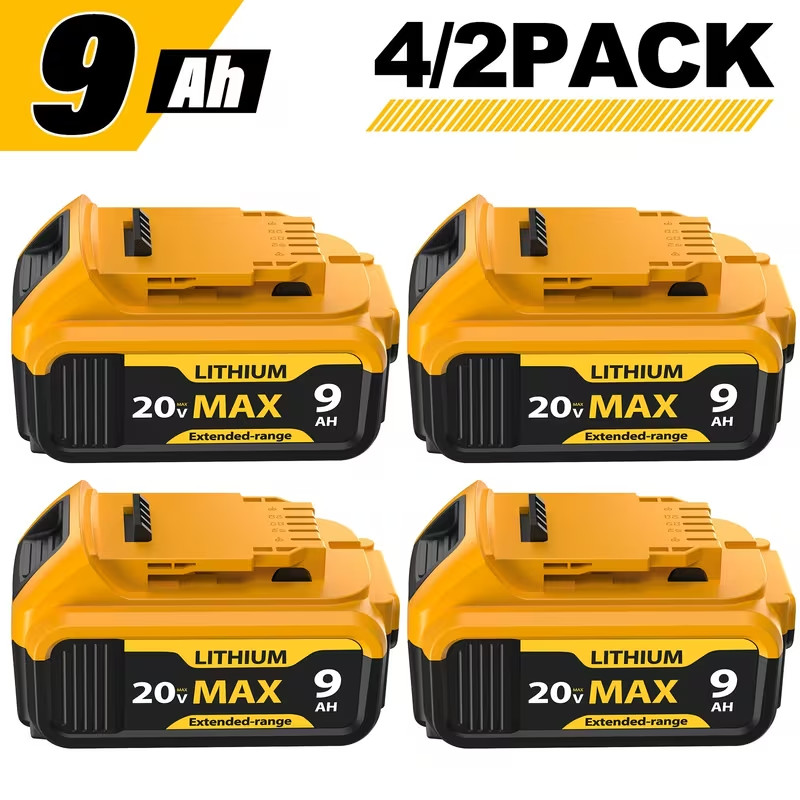 9Ah 20V Replace Battery Compatible For DeWalt 20V MAX Battery DCB200 Power Tools