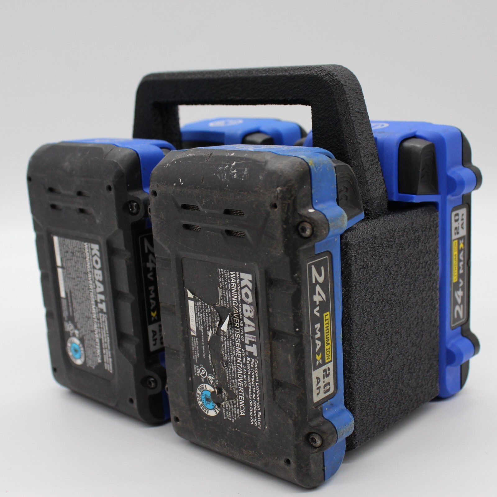 Kobalt 24 volt 4 Slot Battery Caddy Carrying Case Battery Holder