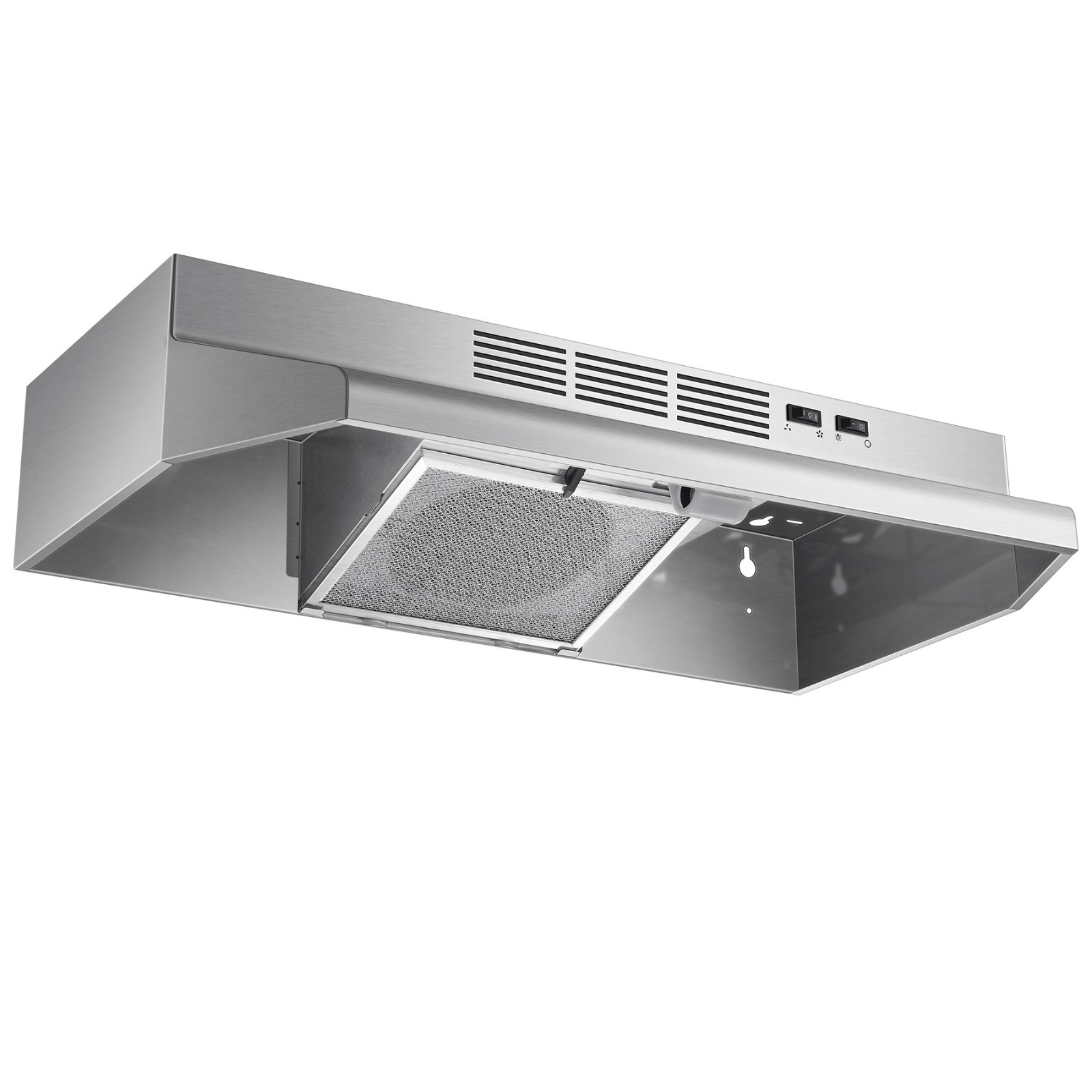 Tieasy 30in Under Cabinet Vent Hood 400CFM Stainless Steel Kitchen Exhaust