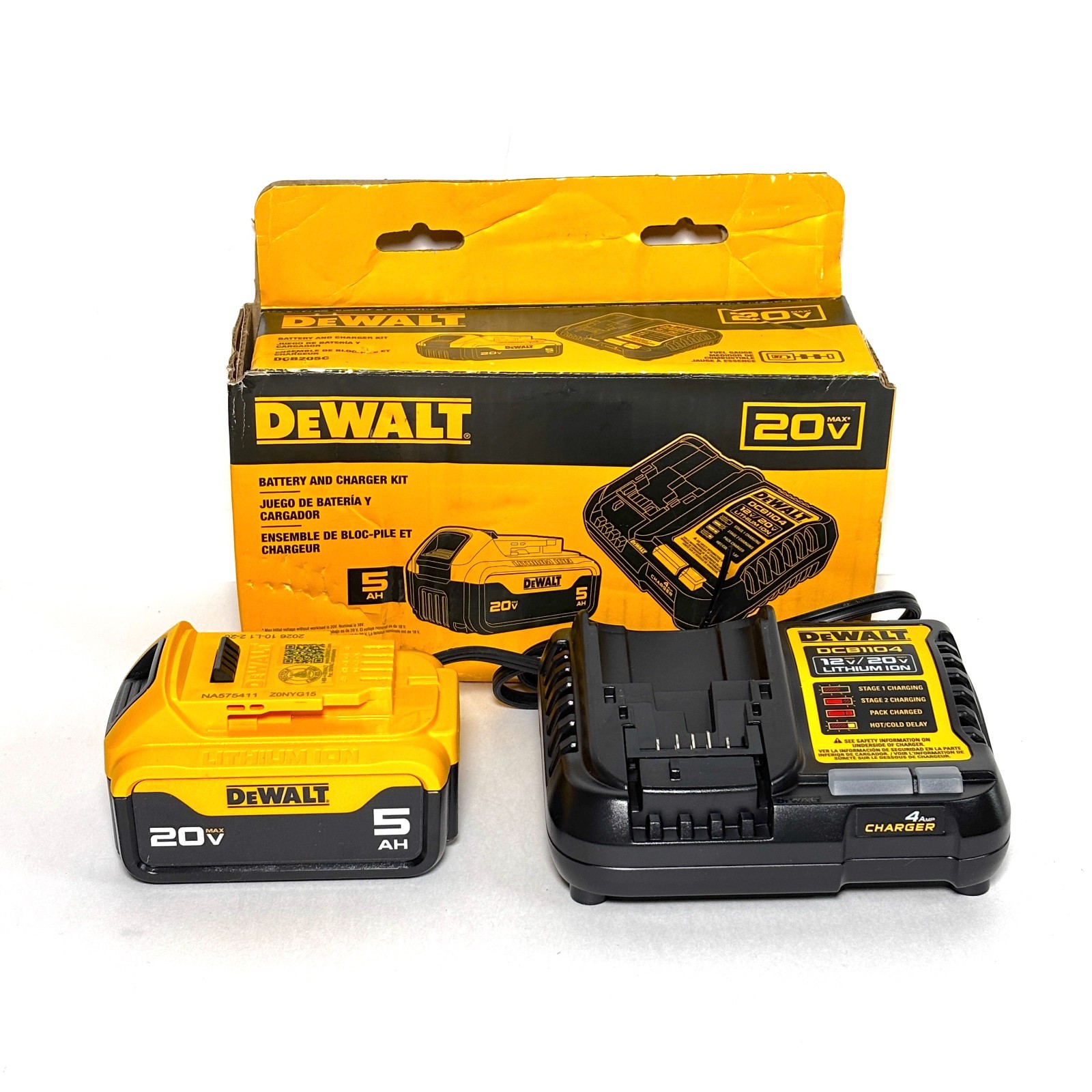 DeWalt DCB205C 20V MAX Lithium-Ion 5 Ah Battery and Charger
