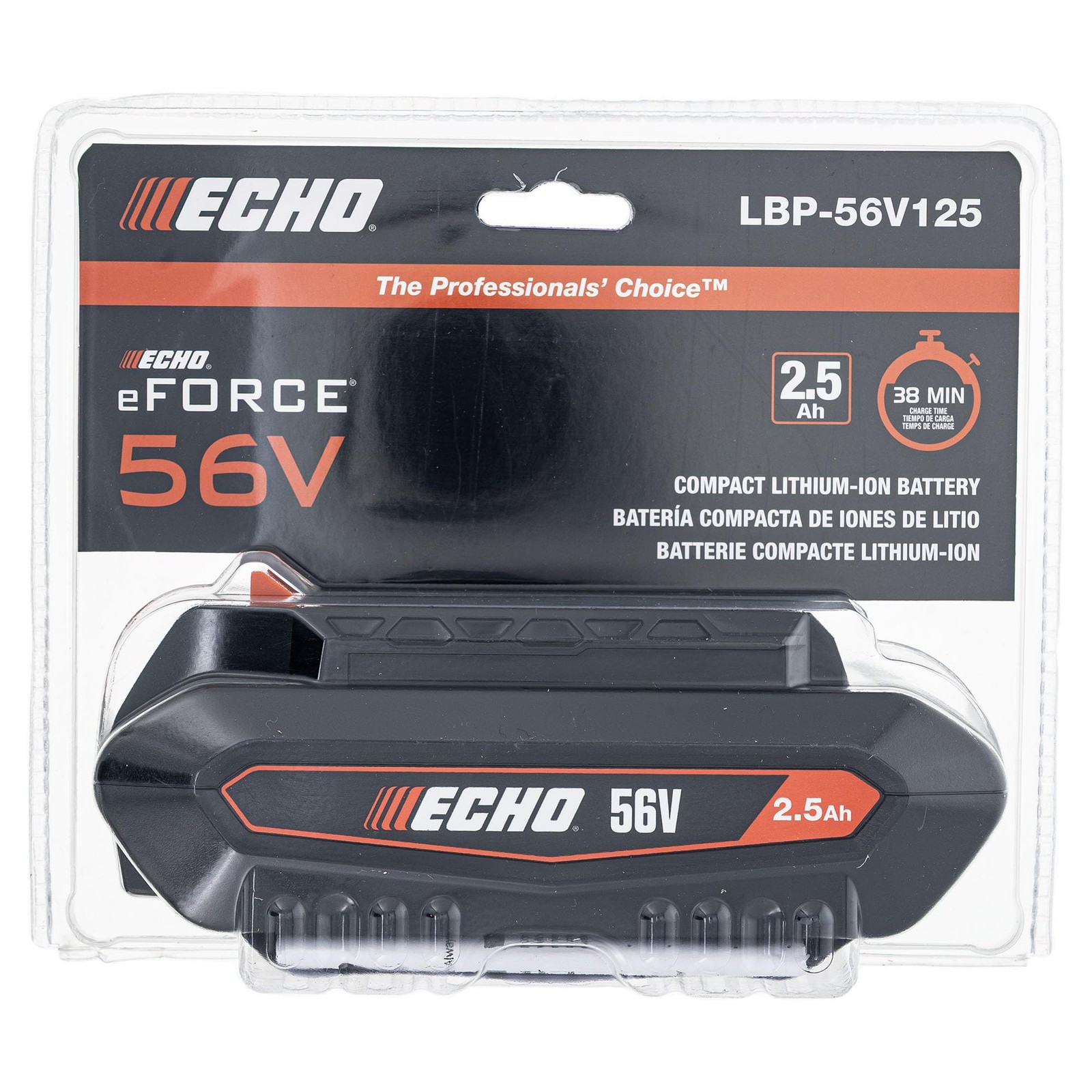 ECHO LBP56V125A 56V Compact 2.5Ah Lithium-Ion Battery for