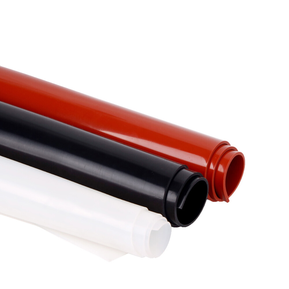 500x500mm Soft Silicone Rubber Sheet Mat Gasket Red Black White Thick 0.1mm-6mm