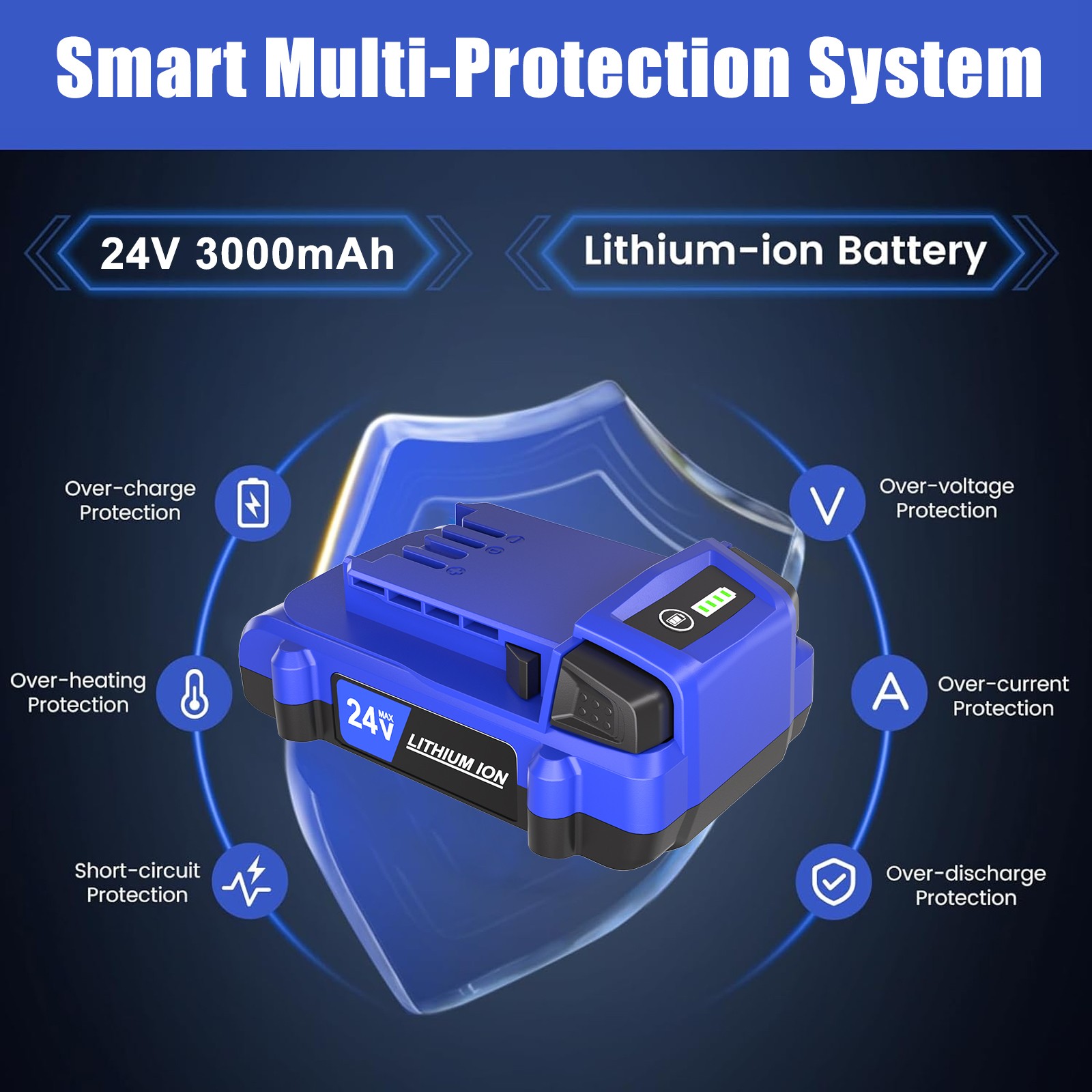 2 Pack 24V 3.0Ah for Kobalt 24 Volt Max Lithium-ion Battery KB624-03 KB524-03