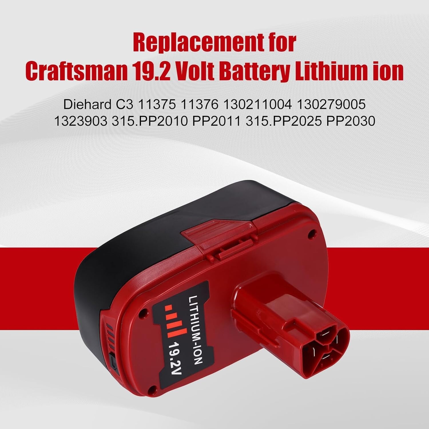 2pack 19.2Volt 8.0Ah For Craftsman C3 DieHard Lithium XCP Battery /Charger 11375
