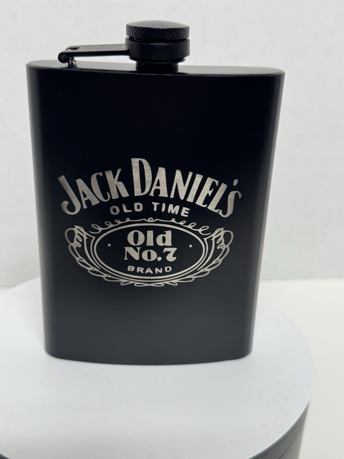 Laser Engraved Stainless Steel Hip Pocket Flask Matte Finish 8 Oz – Jack Daniels