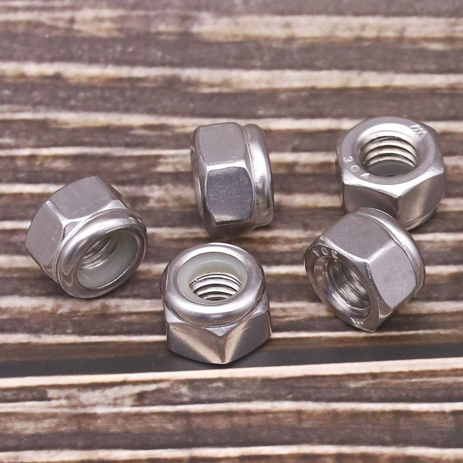 1/4″-20 Nylon Insert Hex Lock Nuts, Allen Hex Drive, 304 Stainless Steel 18-8…