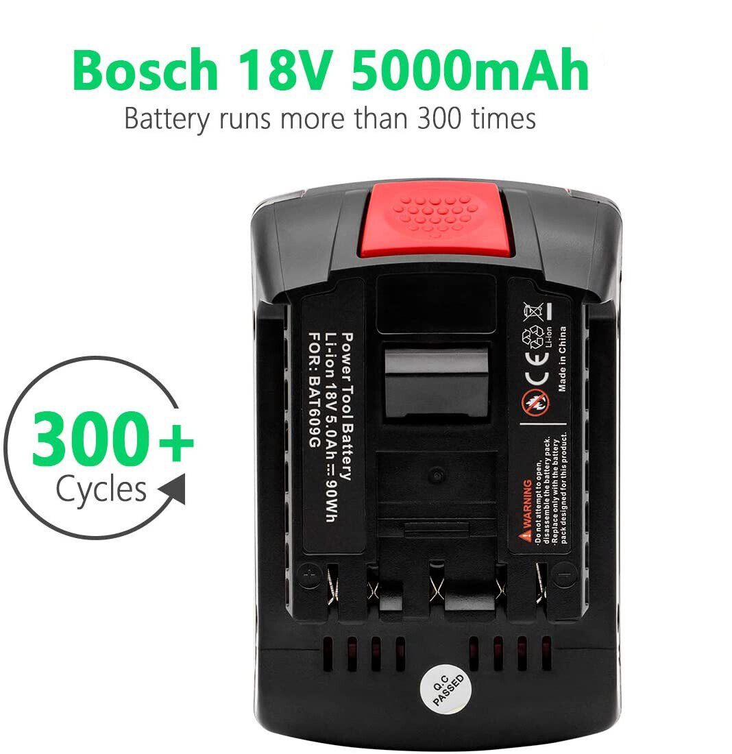 2PACK 18V Battery For Bosch 18 VOLT 5.0AH Li-ion BAT609 BAT610G BAT618 24618-01
