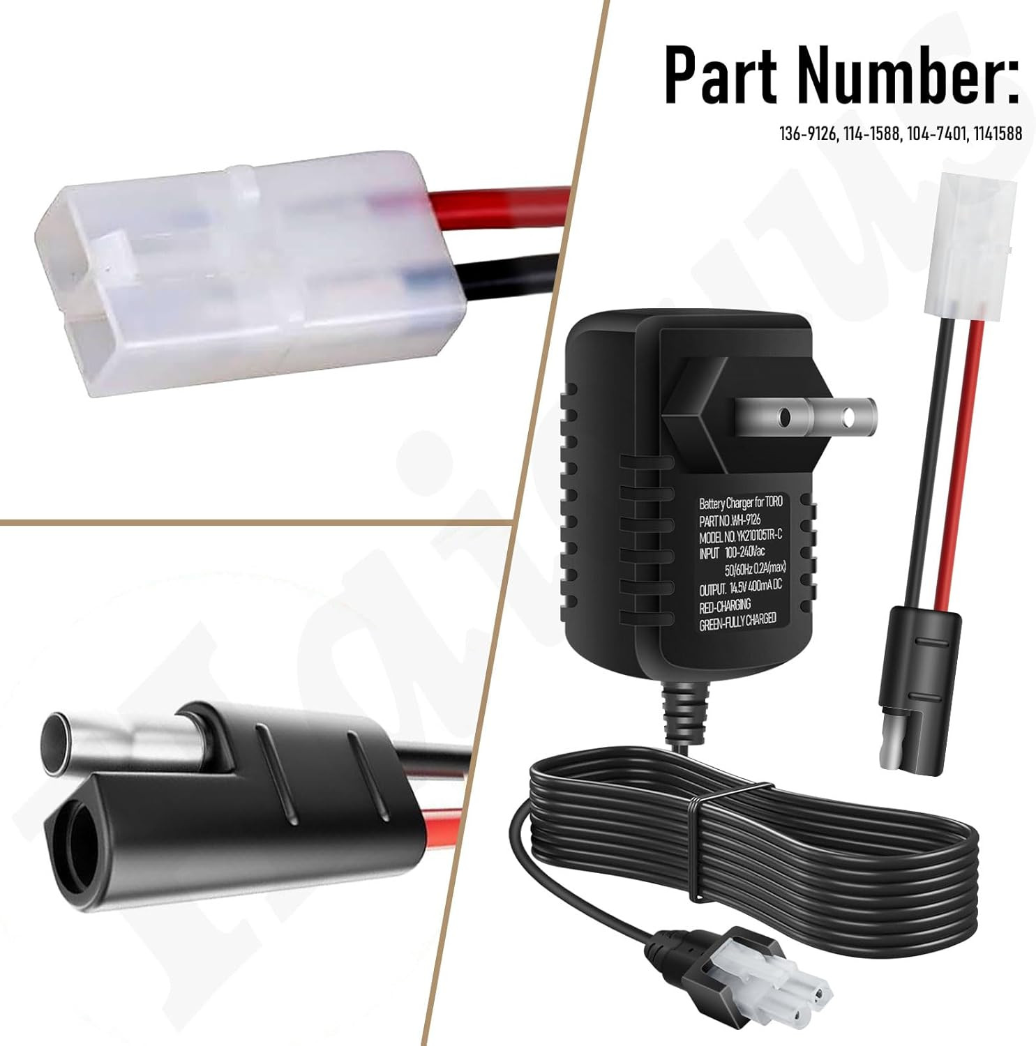 Toro Battery Charger Compatible with Lawn Mowers 30 Day Money Back Guarantee