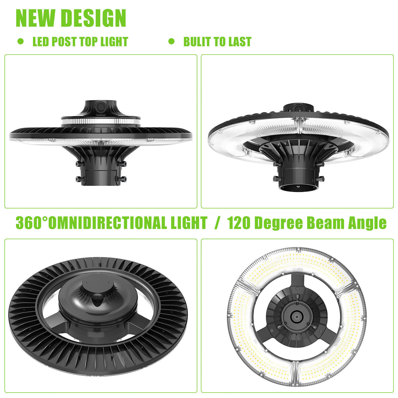 LED Post Top Area Light 80W/100W/120W/150W/200W Outdoor Parking Lot Street Lamp