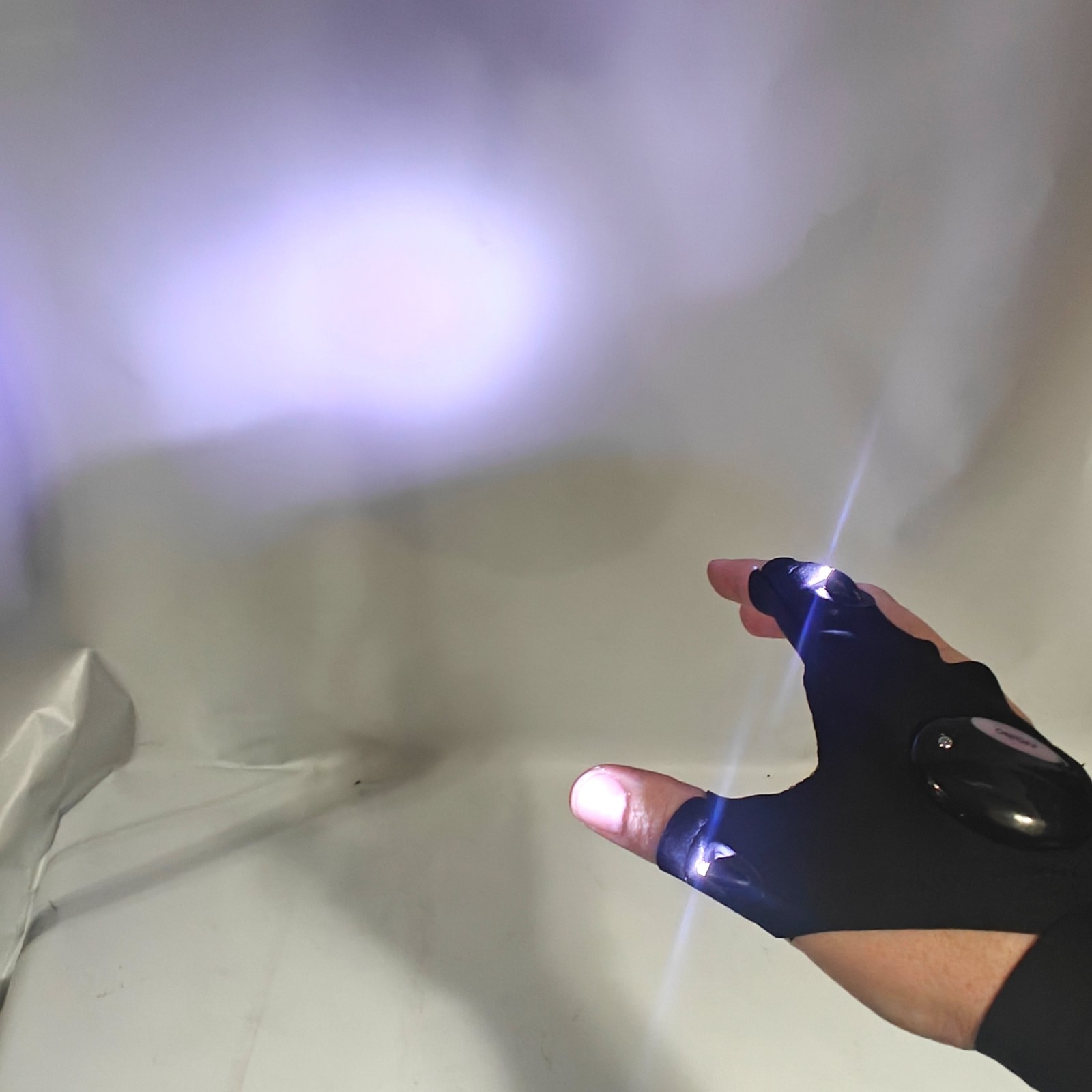 Hands-Free LED Flashlight Glove Work Light – 2 LEDs – One Size – 1PC – USA