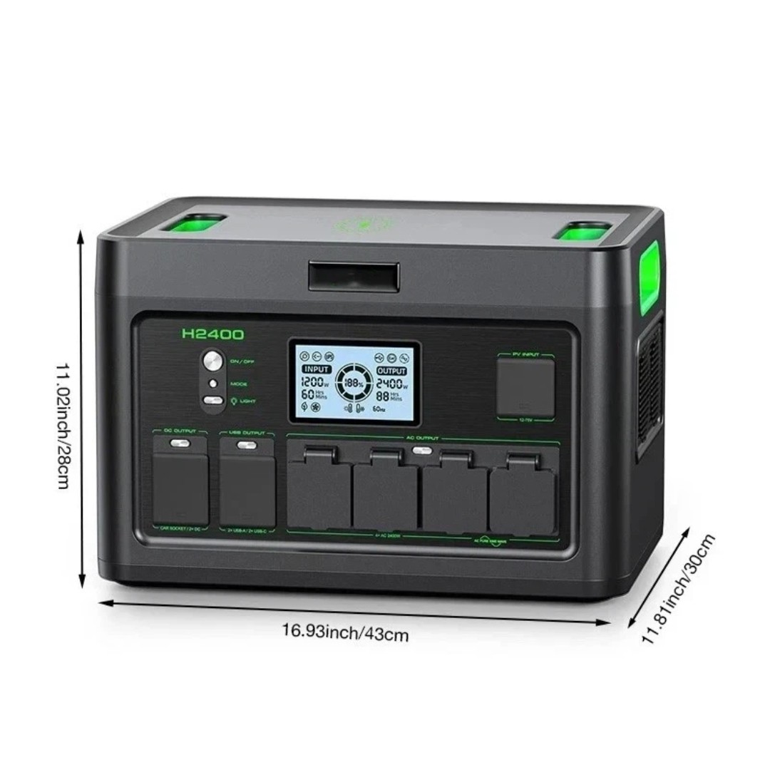 2400W/1000W/500W/300W Power Station Portable with AC Outlet/USB Ports/DC Ports