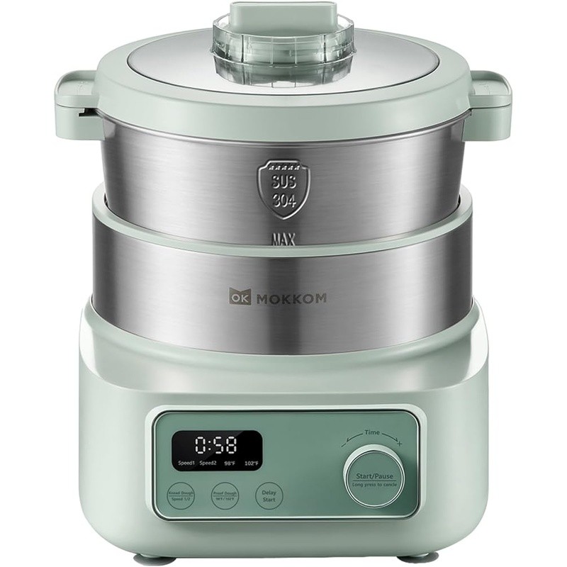 Smart Dough Maker Machine W/ 6QT Capacity 2 Kneading Modes 24H Timer Easy Clean